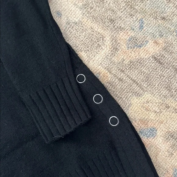 Caslon Black Sweater with Side Snaps. Size M NWT - Picture 4 of 5